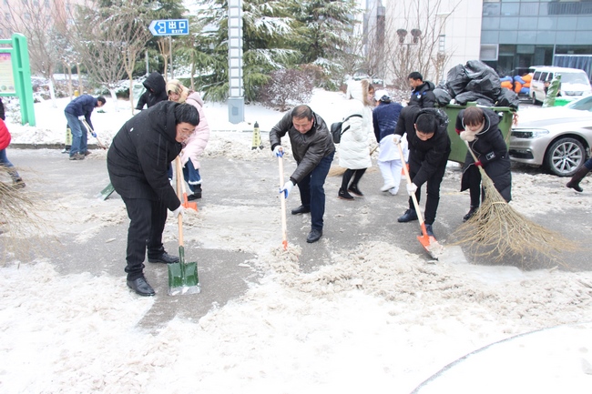 我院组织人员及时扫除积雪 保障患者群众就诊安全(图4)