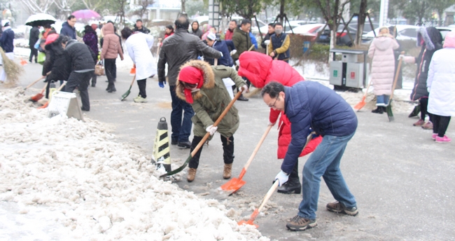 我院组织人员及时扫除积雪 保障患者群众就诊安全(图5)