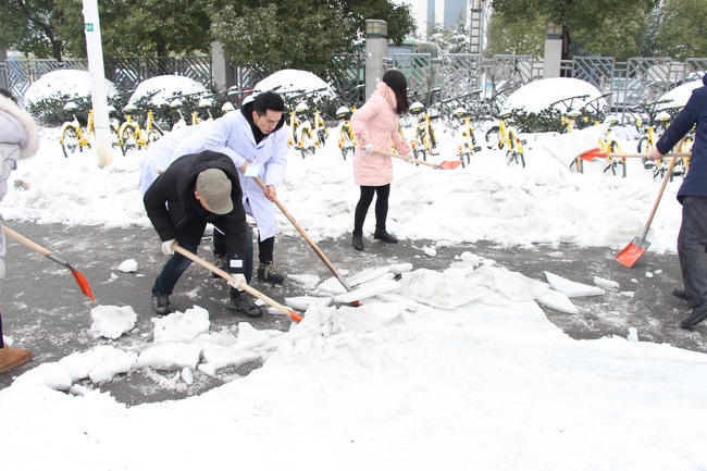 方便市民出行 我院党员干部职工上路铲雪(图10)