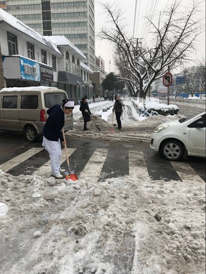 方便市民出行 我院党员干部职工上路铲雪(图27)