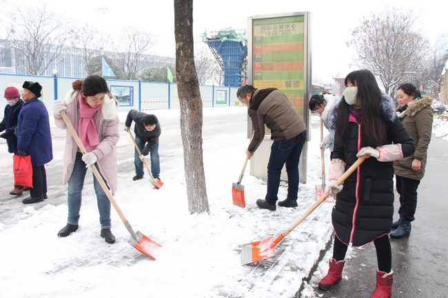 方便市民出行 我院党员干部职工上路铲雪(图20)