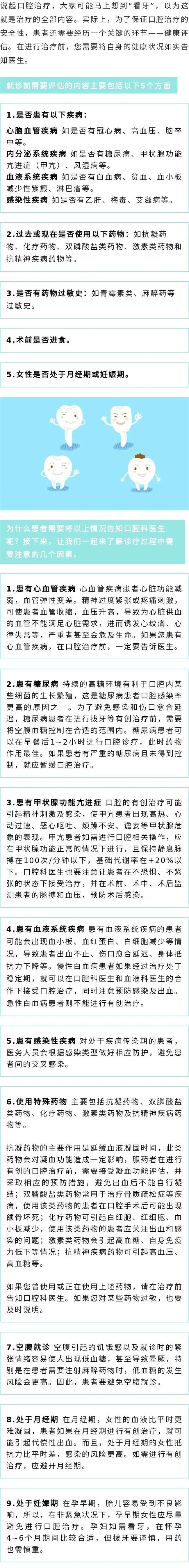 【健康口腔行动】口腔治疗前 这些事需要告诉医生(图1)