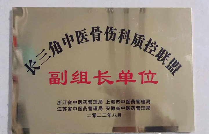 云顶集团yd1233检测网址荣获长三角中医骨伤科质控联盟副组长单位(图2)